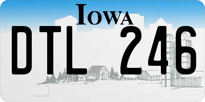 IA license plate DTL246