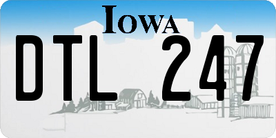 IA license plate DTL247