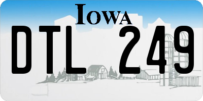 IA license plate DTL249