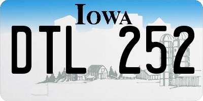IA license plate DTL252