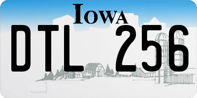 IA license plate DTL256