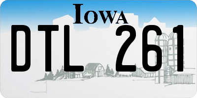 IA license plate DTL261