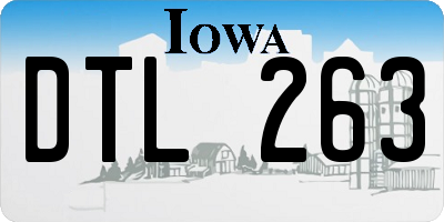 IA license plate DTL263