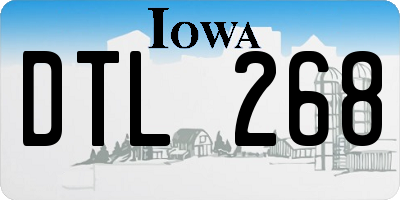 IA license plate DTL268