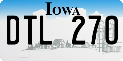 IA license plate DTL270
