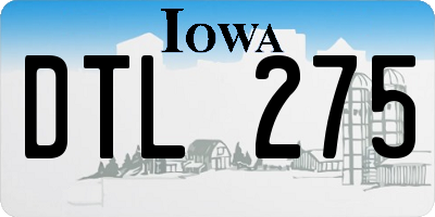 IA license plate DTL275