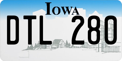 IA license plate DTL280