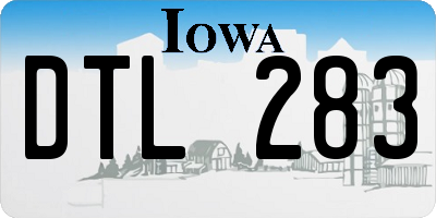 IA license plate DTL283