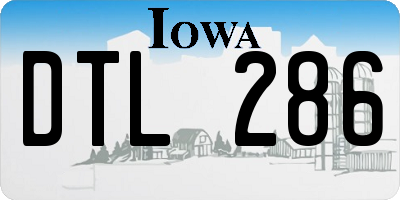 IA license plate DTL286