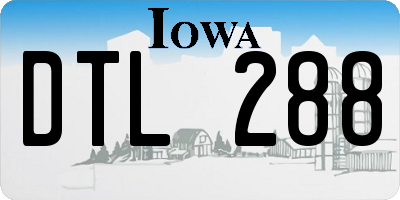 IA license plate DTL288
