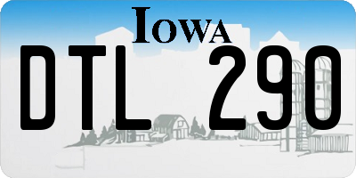 IA license plate DTL290