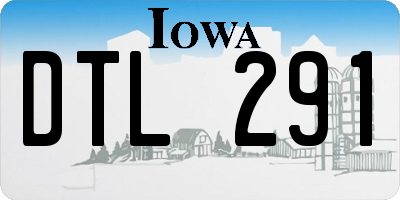 IA license plate DTL291
