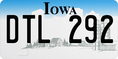 IA license plate DTL292