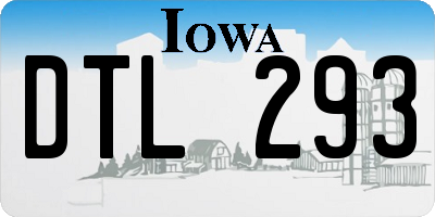 IA license plate DTL293