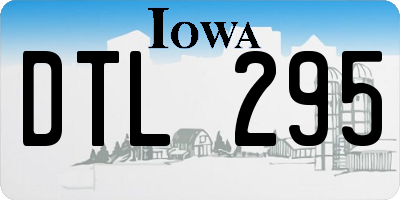 IA license plate DTL295