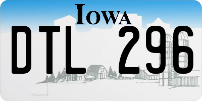 IA license plate DTL296