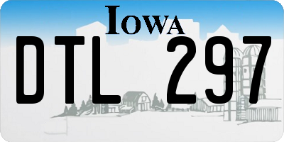 IA license plate DTL297