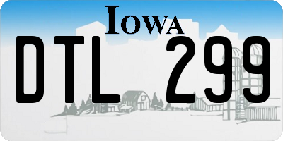 IA license plate DTL299
