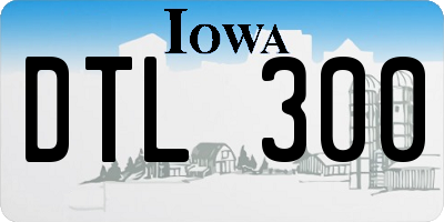 IA license plate DTL300