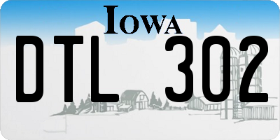 IA license plate DTL302