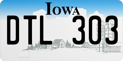 IA license plate DTL303