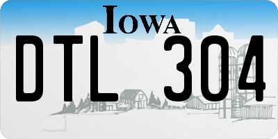 IA license plate DTL304