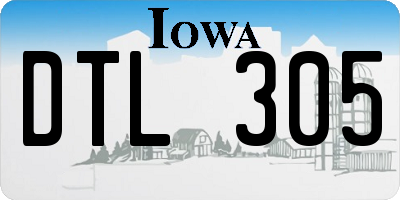 IA license plate DTL305