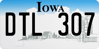 IA license plate DTL307
