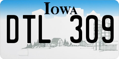 IA license plate DTL309