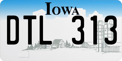 IA license plate DTL313