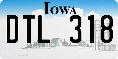 IA license plate DTL318