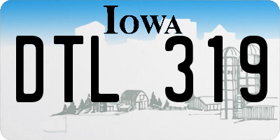 IA license plate DTL319