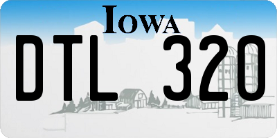 IA license plate DTL320
