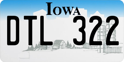 IA license plate DTL322