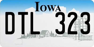 IA license plate DTL323