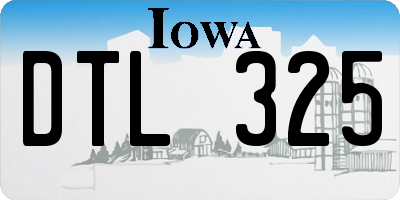 IA license plate DTL325
