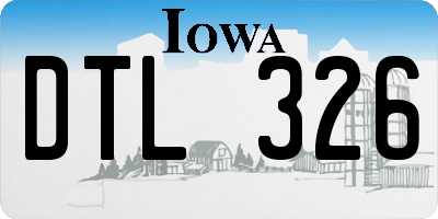 IA license plate DTL326