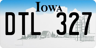 IA license plate DTL327