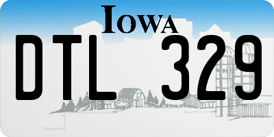 IA license plate DTL329