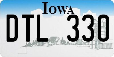 IA license plate DTL330