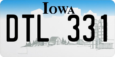 IA license plate DTL331