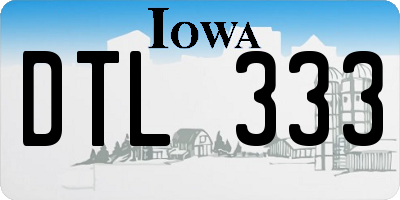 IA license plate DTL333