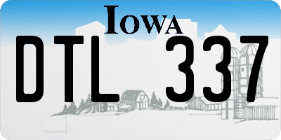 IA license plate DTL337