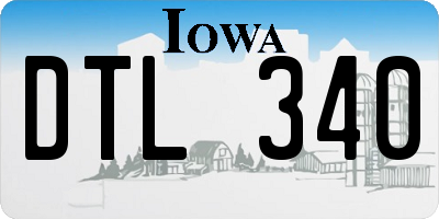 IA license plate DTL340