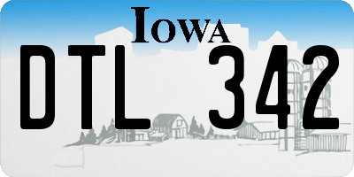 IA license plate DTL342