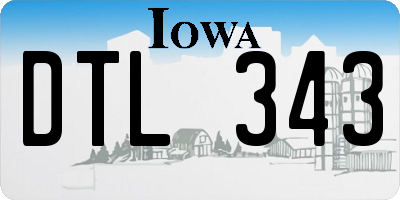 IA license plate DTL343
