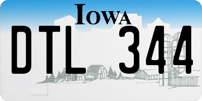 IA license plate DTL344