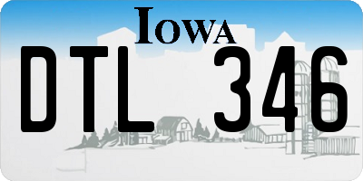 IA license plate DTL346