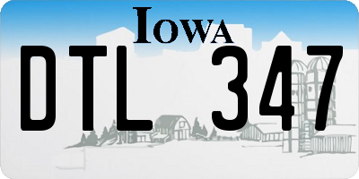 IA license plate DTL347