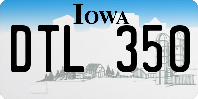 IA license plate DTL350